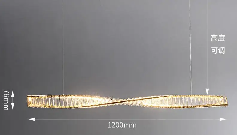 lustre en cristal à led design moderne pour restaurant et salle à manger - Image 11