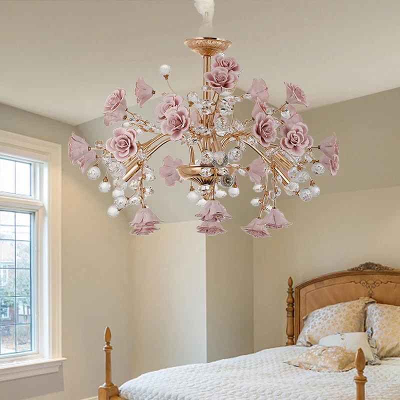 lustre en cristal céramique porcelaine lampe LED pour intérieur - Image 6