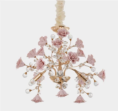 lustre en cristal céramique porcelaine lampe LED pour intérieur - Image 7