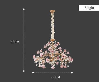 lustre en cristal céramique porcelaine lampe LED pour intérieur - Image 9