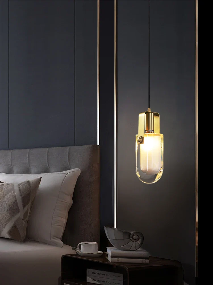 lustre en cristal cuivre design nordique pour intérieur élégant - Image 4