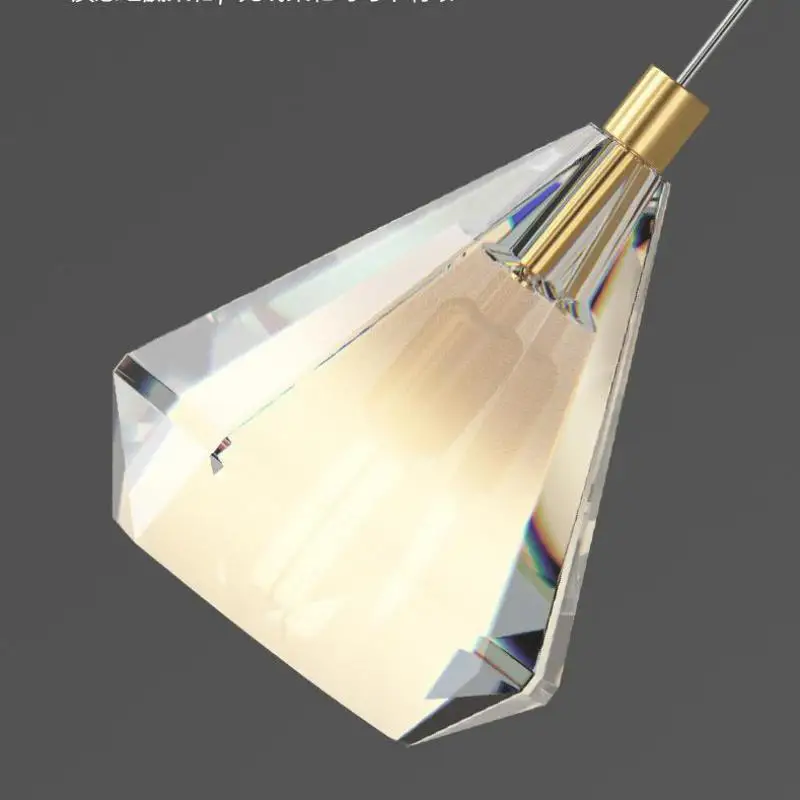 lustre en cristal de cuivre antique design luxueux éclairage moderne - Image 2