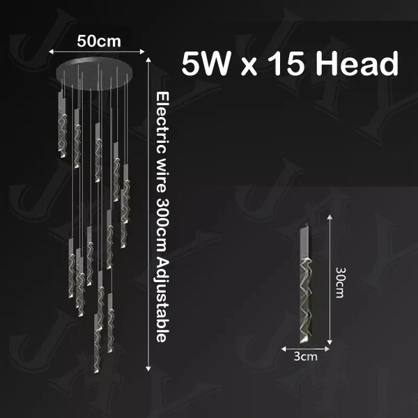 lustre en cristal de luxe à led pour un éclairage élégant - Image 9