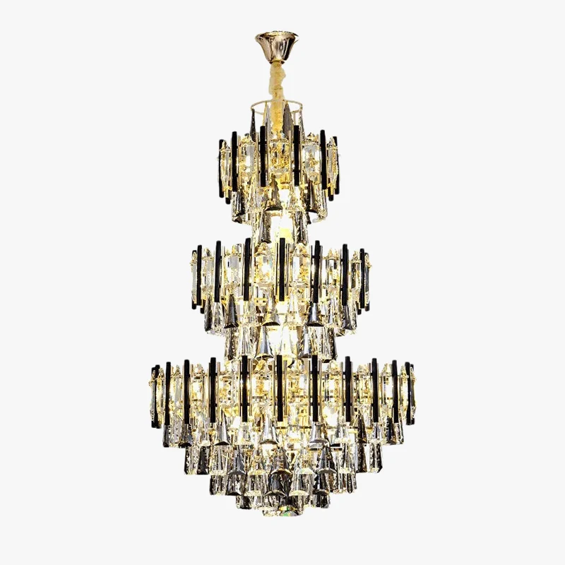 lustre en cristal de luxe pour escalier et hall d'hôtel - Image 6