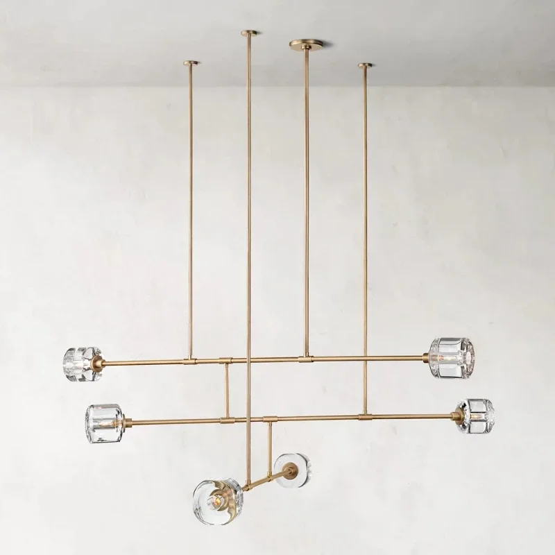 lustre en cristal de style américain en cuivre moderne - Image 2