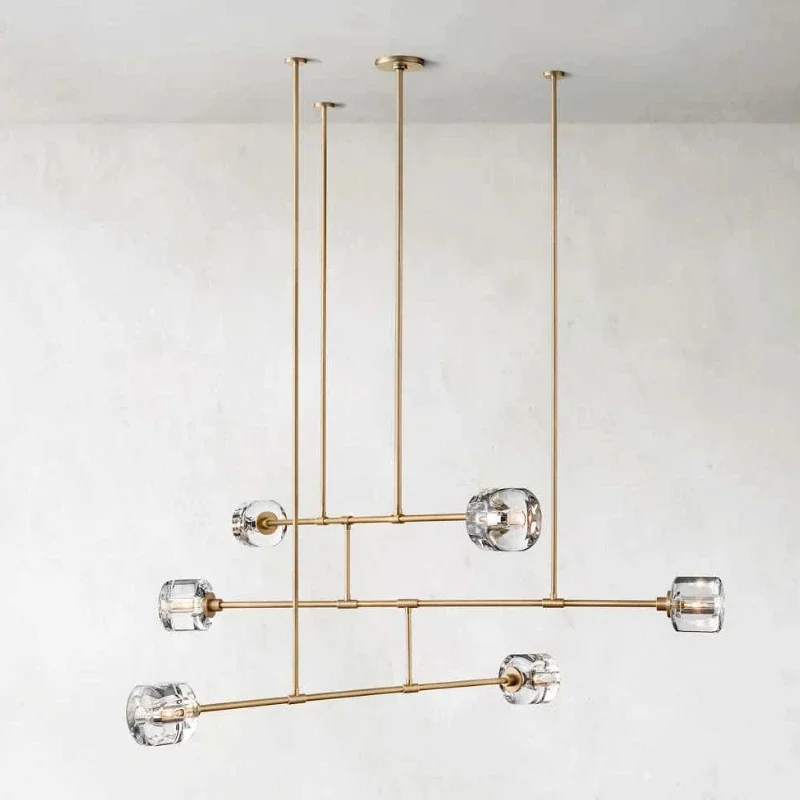 lustre en cristal de style américain en cuivre moderne - Image 3
