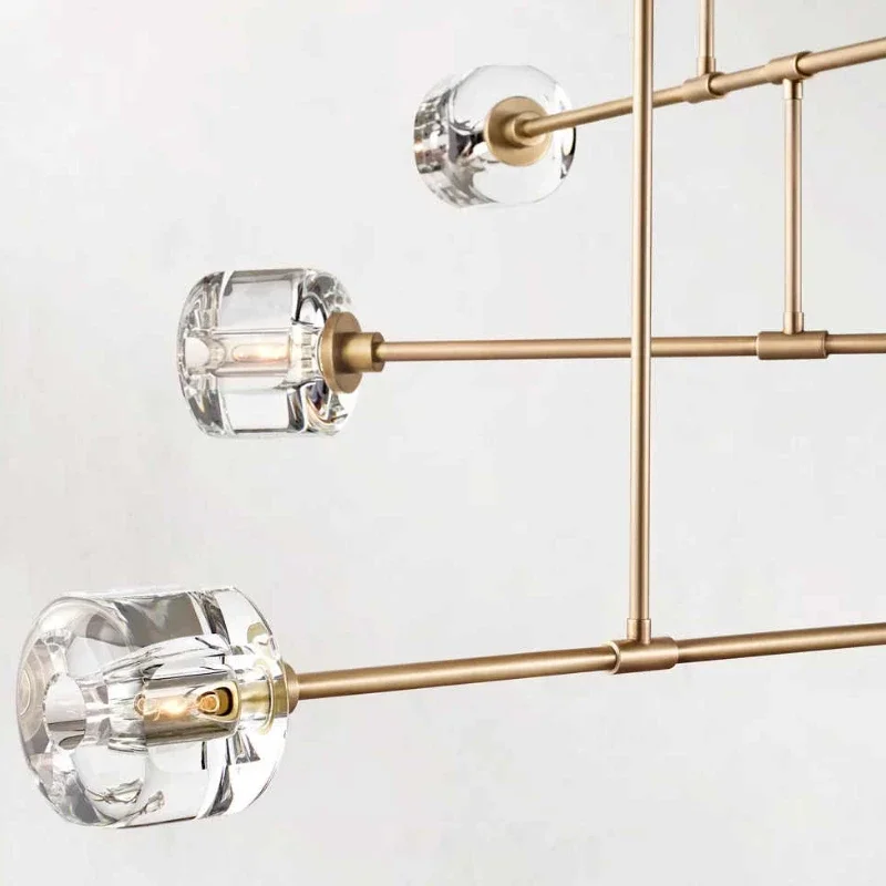 lustre en cristal de style américain en cuivre moderne - Image 4