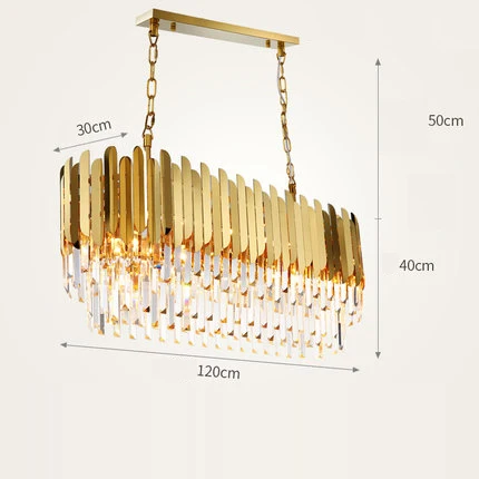 lustre en cristal design art déco en acier inoxydable avec éclairage led - Image 7