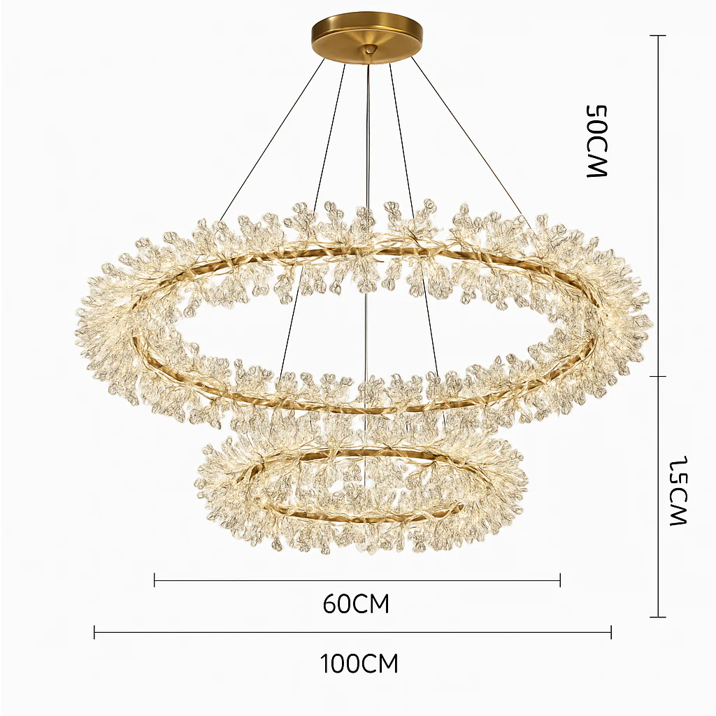 lustre en cristal design pour éclairage intérieur élégant - Image 8