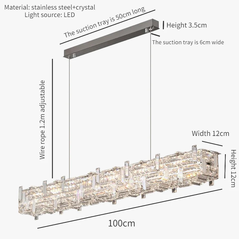 lustre en cristal design pour espace moderne et élégant - Image 8