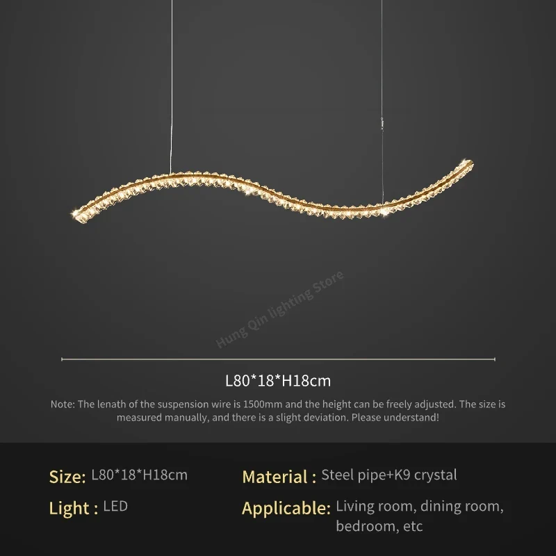 lustre en cristal élégant pour éclairage suspendu - Image 12