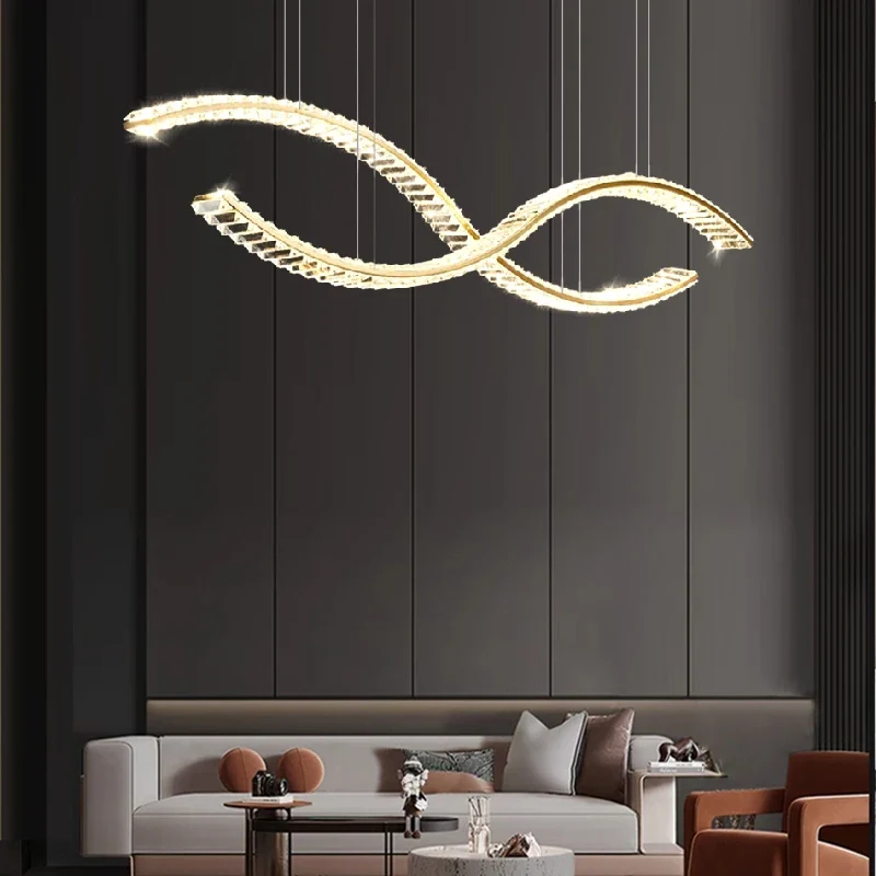 lustre en cristal élégant pour éclairage suspendu - Image 2
