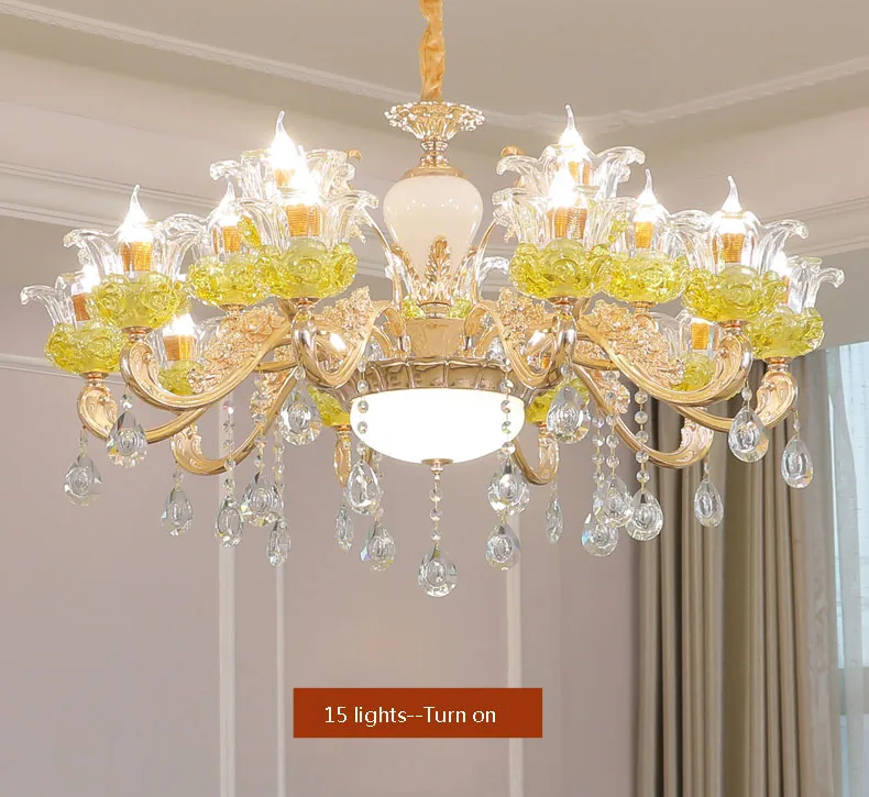 lustre en cristal européen éclairage de luxe pour décoration intérieur - Image 8