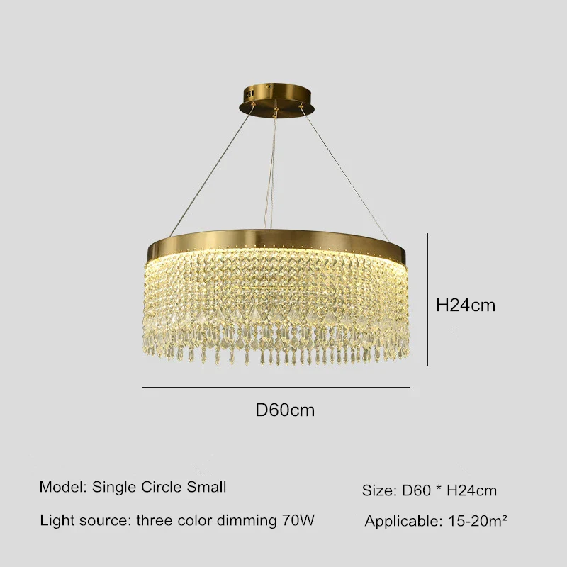 lustre en cristal led design moderne pour intérieur élégant - Image 9