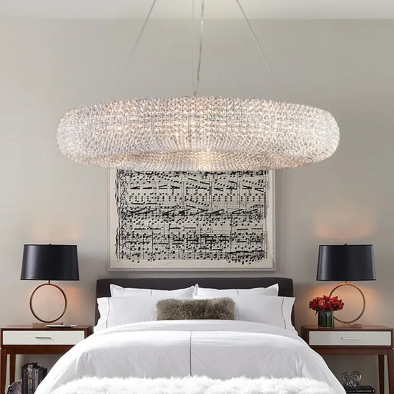 lustre en cristal led moderne en chrome doré pour intérieur élégant - Image 5