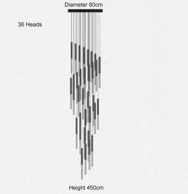 lustre en cristal led pour escalier moderne éclairage décoratif élégant - Image 11