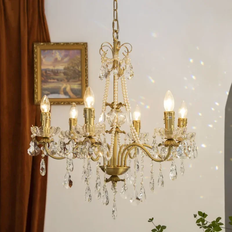 lustre en cristal luxe avec simulation de bougie led - Image 2