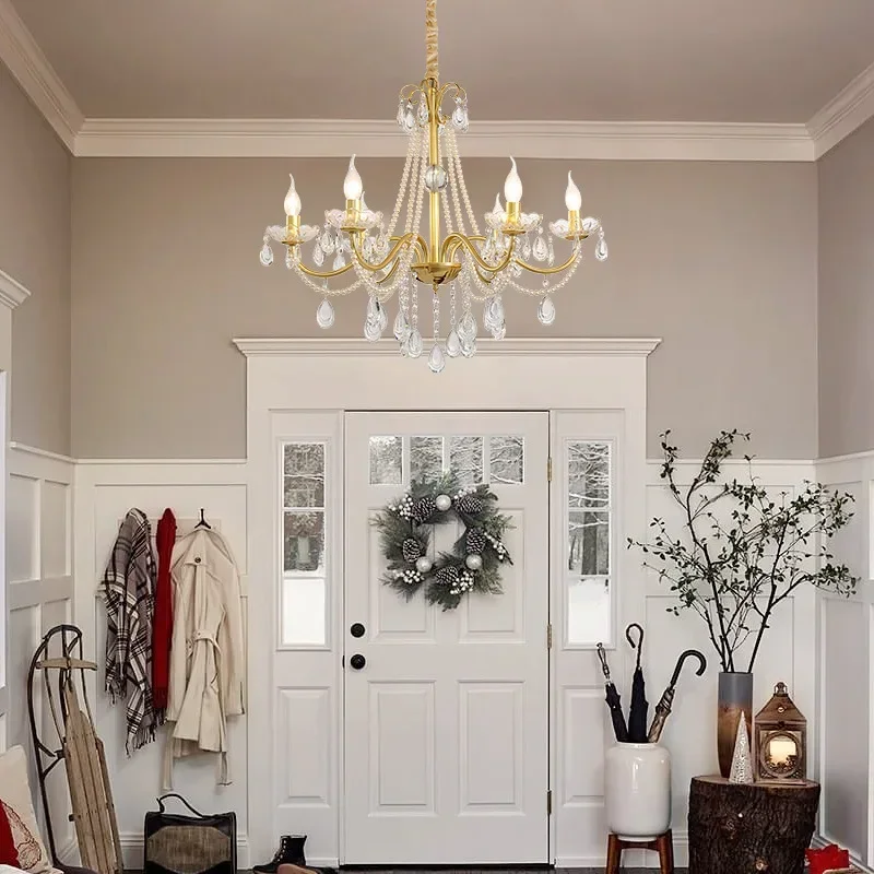 lustre en cristal luxe avec simulation de bougie led - Image 4