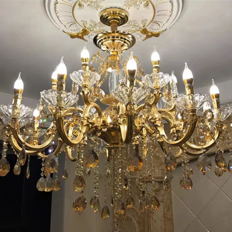 lustre en cristal moderne avec éclairage LED suspendu - Image 13