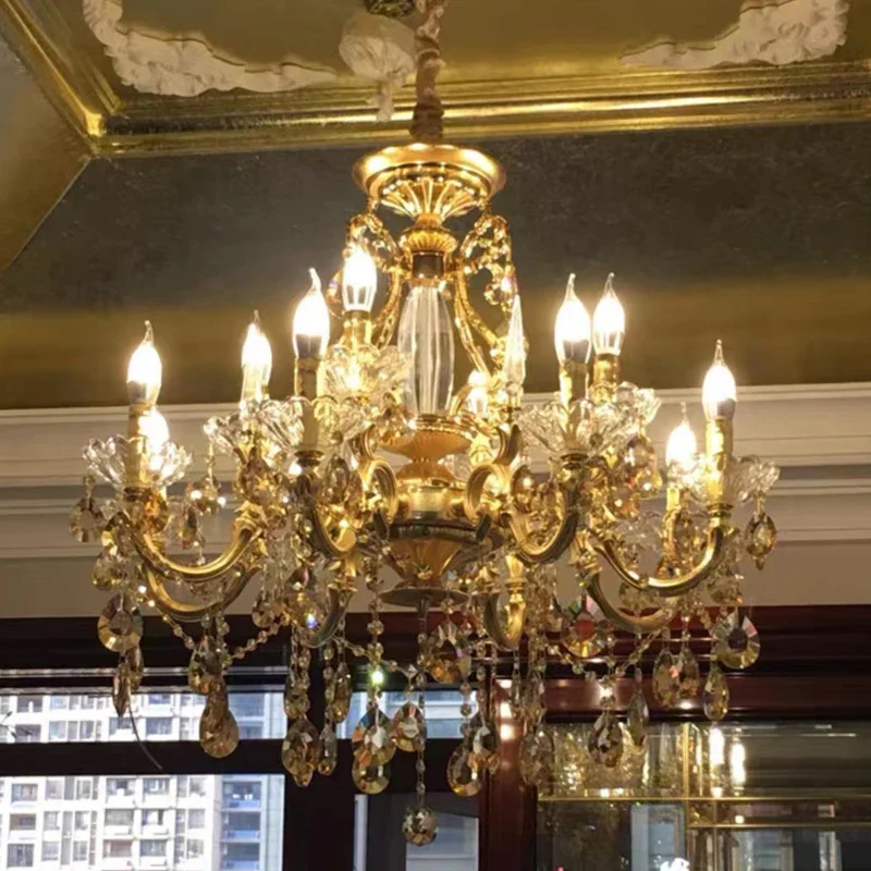 lustre en cristal moderne avec éclairage LED suspendu - Image 16