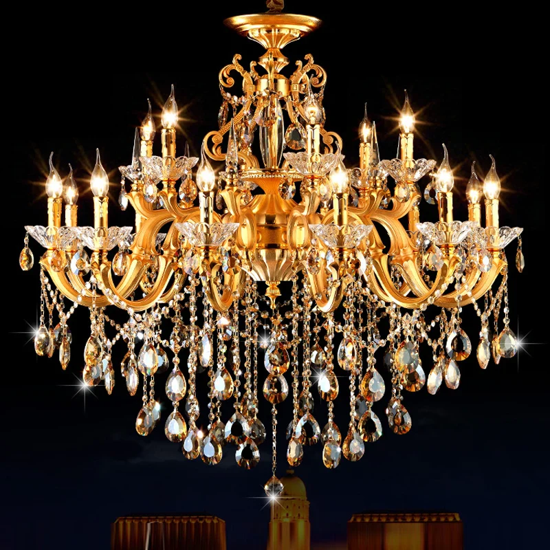 lustre en cristal moderne avec éclairage LED suspendu - Image 2