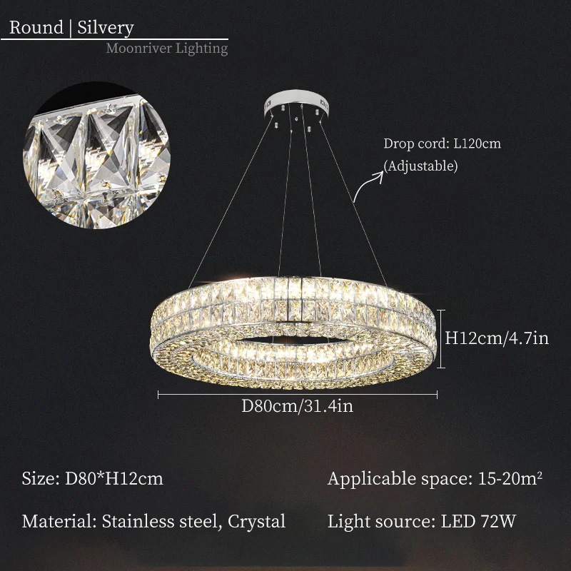 lustre en cristal moderne pour décoration intérieure de luxe - Image 10