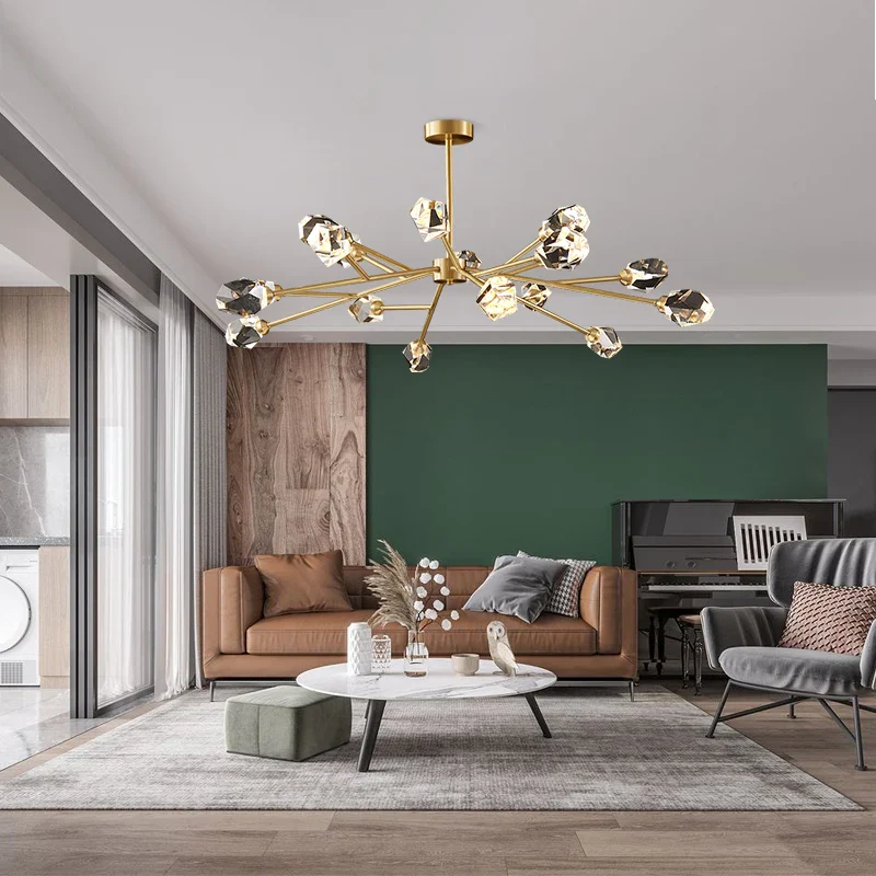 lustre en cristal moderne pour décoration intérieure élégante et luxueuse - Image 2