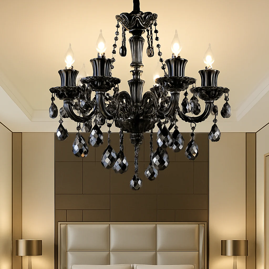 lustre en cristal moderne pour éclairage d'ambiance élégante - Image 3