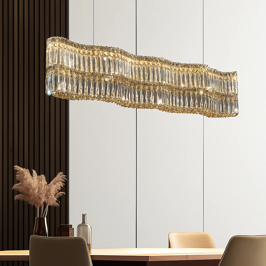 lustre en cristal moderne pour éclairage intérieur élégant - Image 4