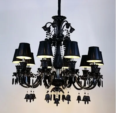 lustre en cristal noir pour un éclairage luxueux et élégant - Image 11