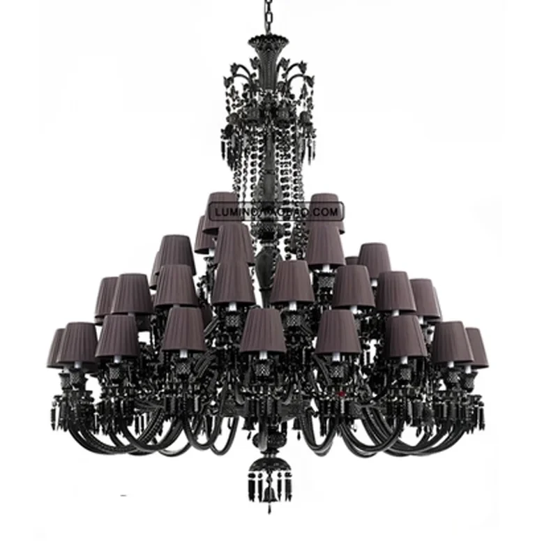 lustre en cristal noir pour un éclairage luxueux et élégant - Image 12
