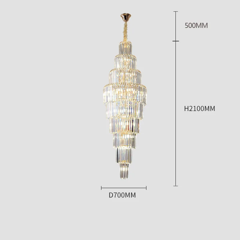lustre en cristal pour escalier et halls d'hôtel - Image 10