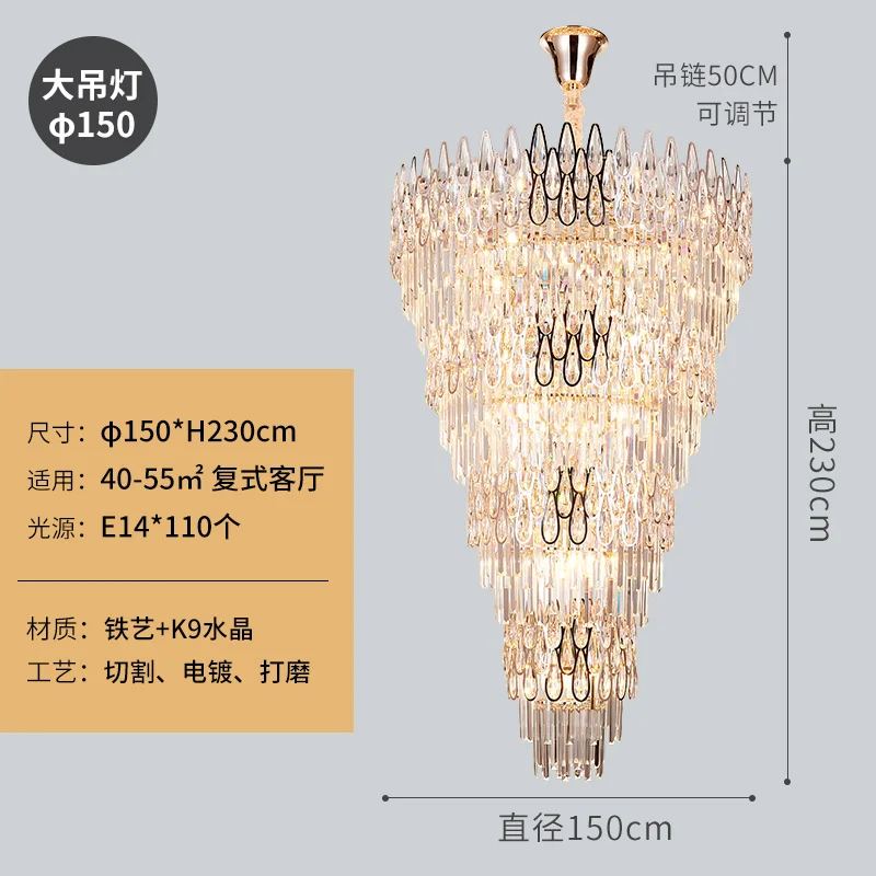 lustre en cristal pour un éclairage élégant et moderne - Image 7