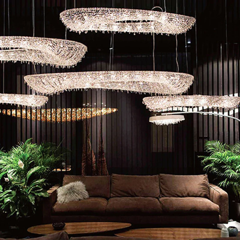 lustre en cristal transparent au design créatif et élégant - Image 2