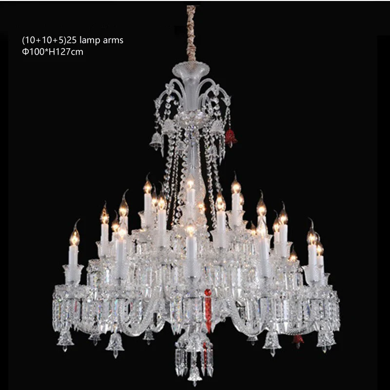 lustre en cristal transparent pour un éclairage élégant et raffiné - Image 11