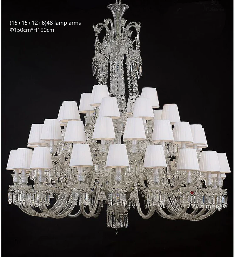 lustre en cristal transparent pour un éclairage élégant et raffiné - Image 12