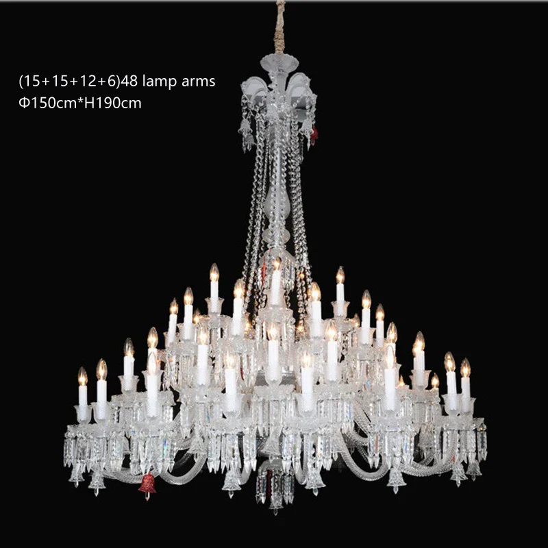 lustre en cristal transparent pour un éclairage élégant et raffiné - Image 13