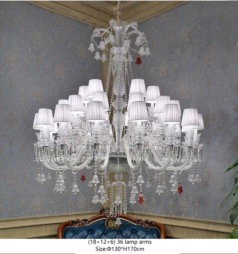 lustre en cristal transparent pour un éclairage élégant et raffiné - Image 14