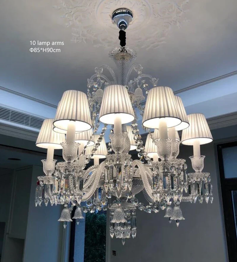 lustre en cristal transparent pour un éclairage élégant et raffiné - Image 19
