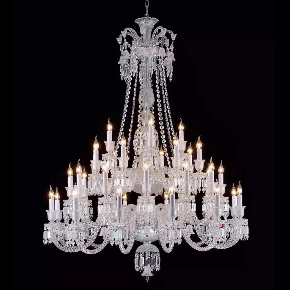 lustre en cristal transparent pour un éclairage élégant et raffiné - Image 2
