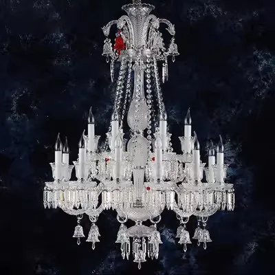 lustre en cristal transparent pour un éclairage élégant et raffiné - Image 22