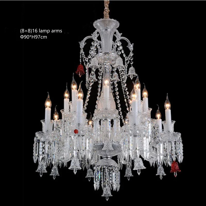 lustre en cristal transparent pour un éclairage élégant et raffiné - Image 23