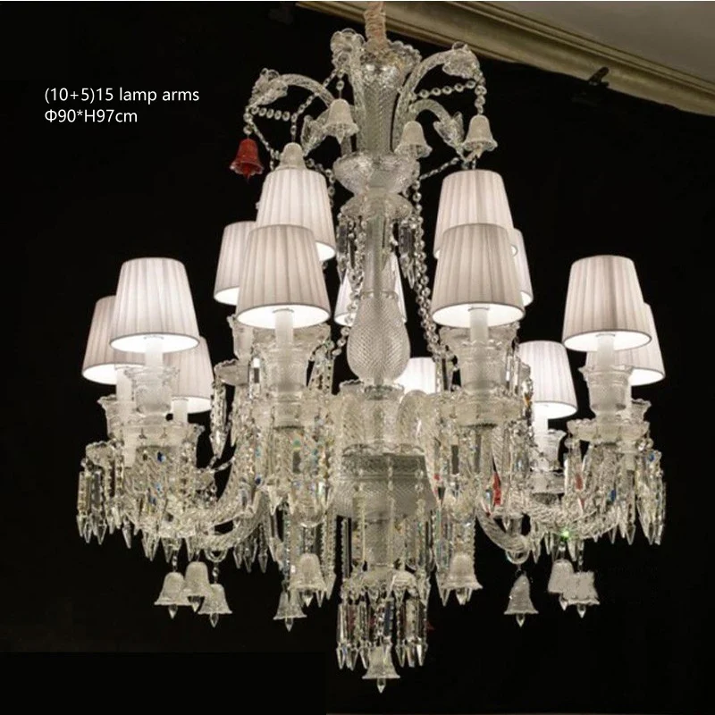 lustre en cristal transparent pour un éclairage élégant et raffiné - Image 24