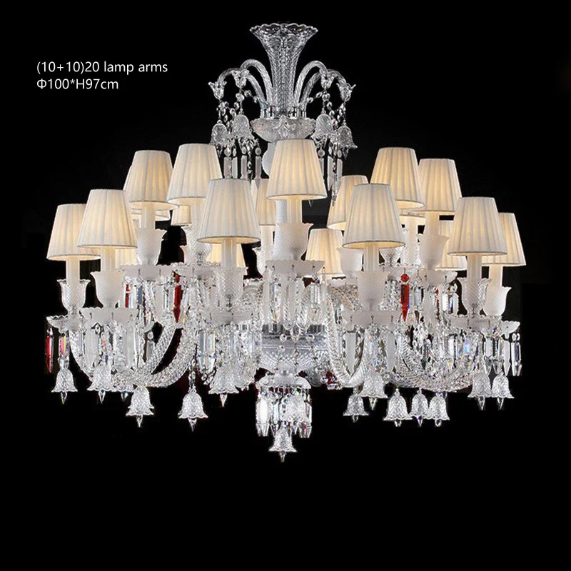 lustre en cristal transparent pour un éclairage élégant et raffiné - Image 27
