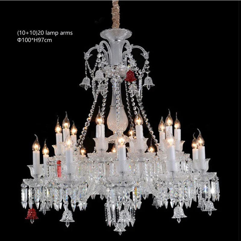 lustre en cristal transparent pour un éclairage élégant et raffiné - Image 28