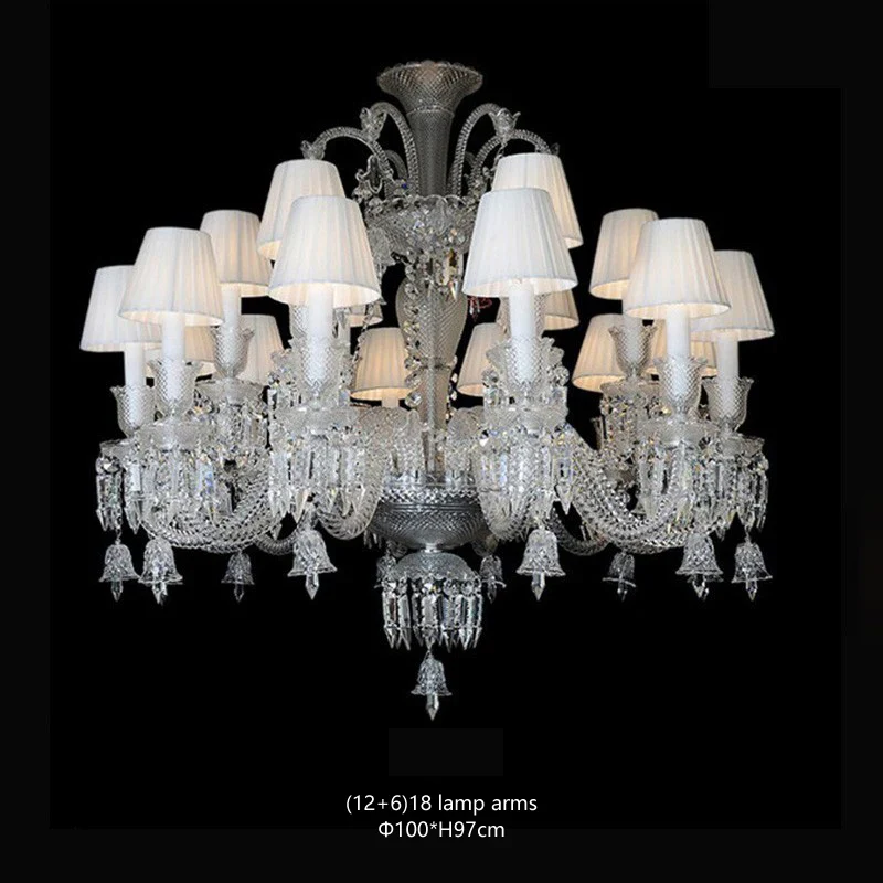 lustre en cristal transparent pour un éclairage élégant et raffiné - Image 29