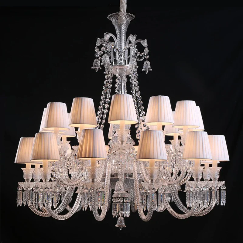 lustre en cristal transparent pour un éclairage élégant et raffiné - Image 3