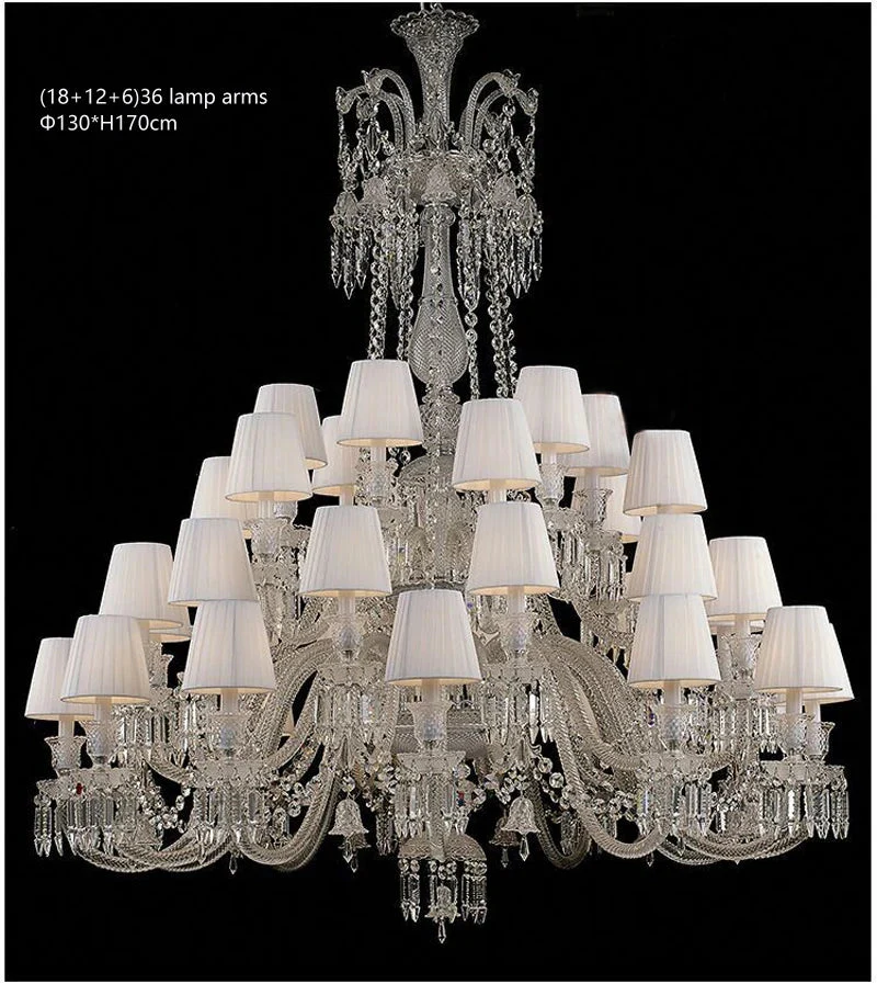 lustre en cristal transparent pour un éclairage élégant et raffiné - Image 8