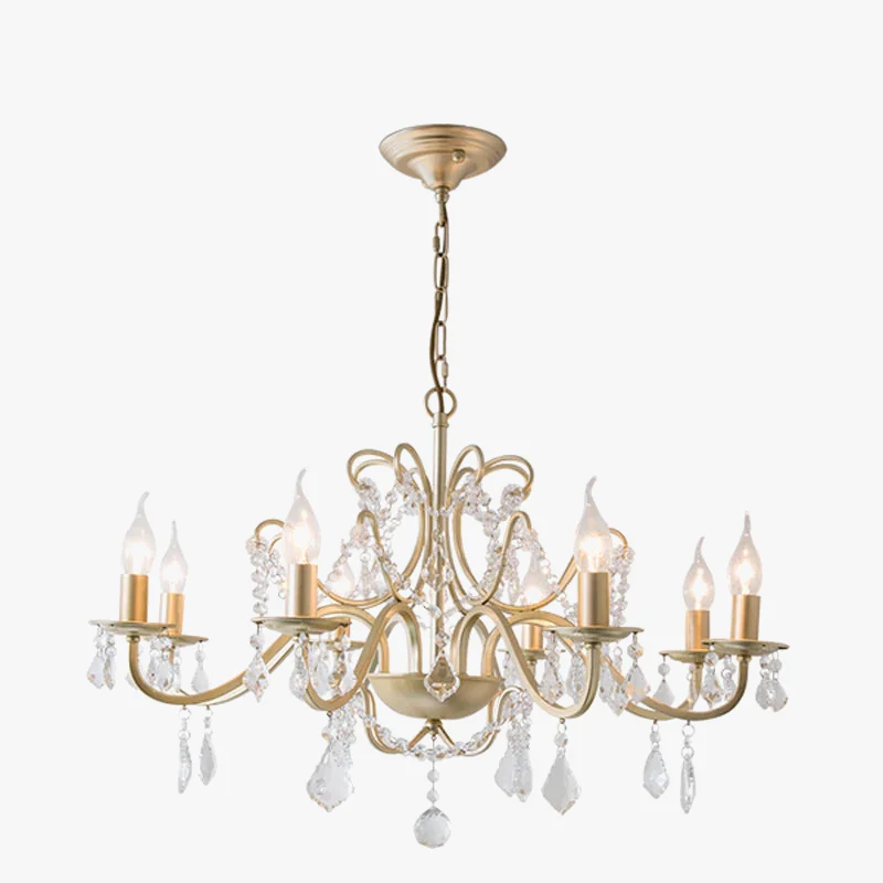 lustre en cristal vintage avec bougie led pour un éclairage élégant - Image 6