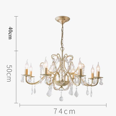 lustre en cristal vintage avec bougie led pour un éclairage élégant - Image 7
